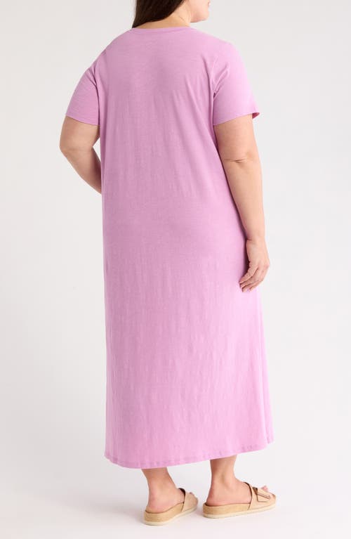 Eileen Fisher Organic Cotton Maxi Dress In Pink
