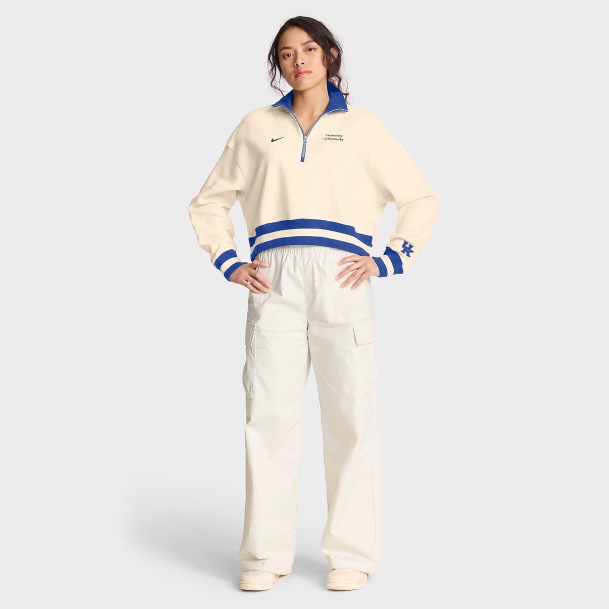 nike khaki half zip women's