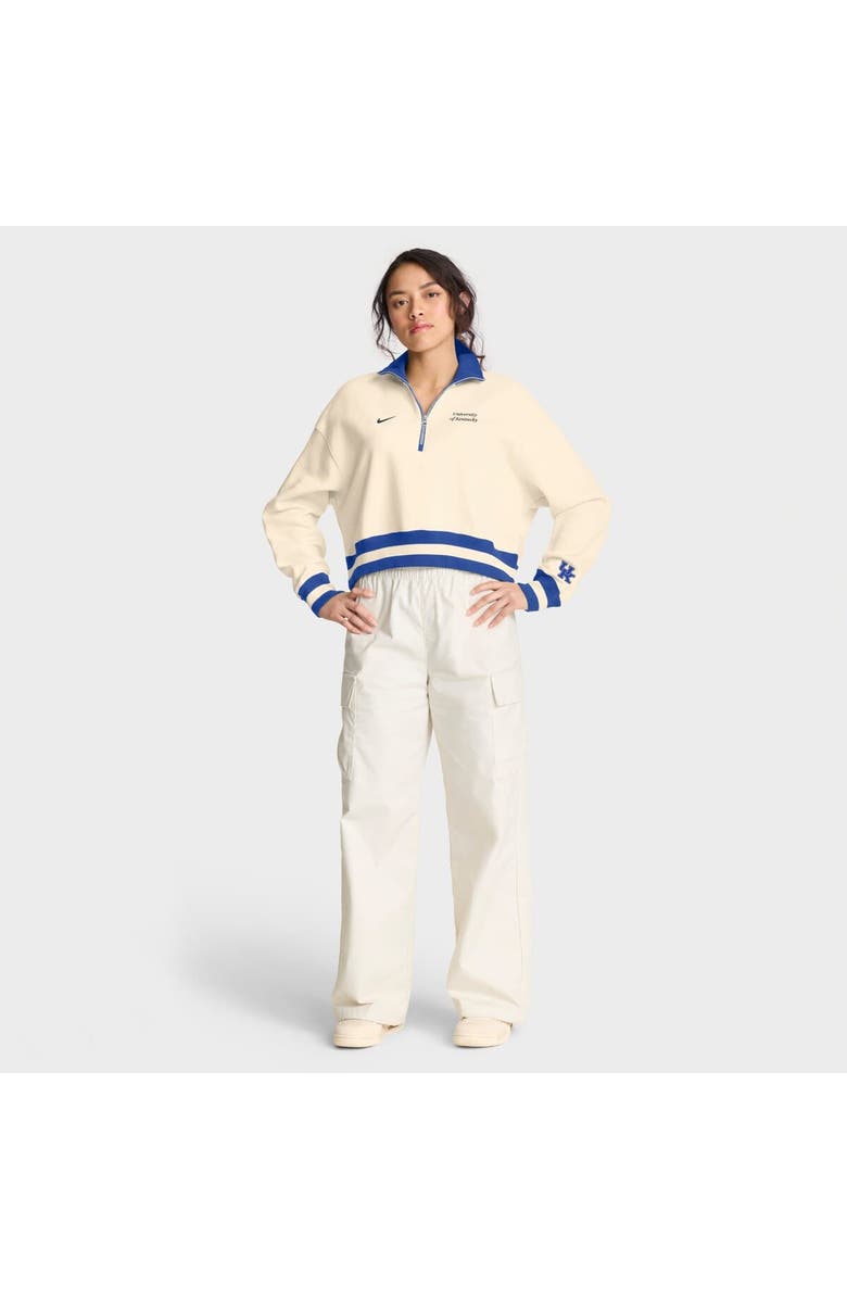 Nike Women's Nike Tan Kentucky Wildcats Legacy Half-Zip Sweatshirt, Alternate, color, Cream