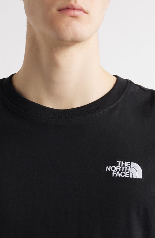 Shop The North Face Box Fit Evolution Embroidered T-shirt In Tnf Black
