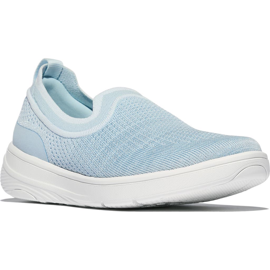 Fitflop Super-q Knit Slip-on Sneaker In Sky Blue