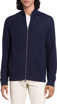 Theory Walton Full Zip Cotton Cardigan