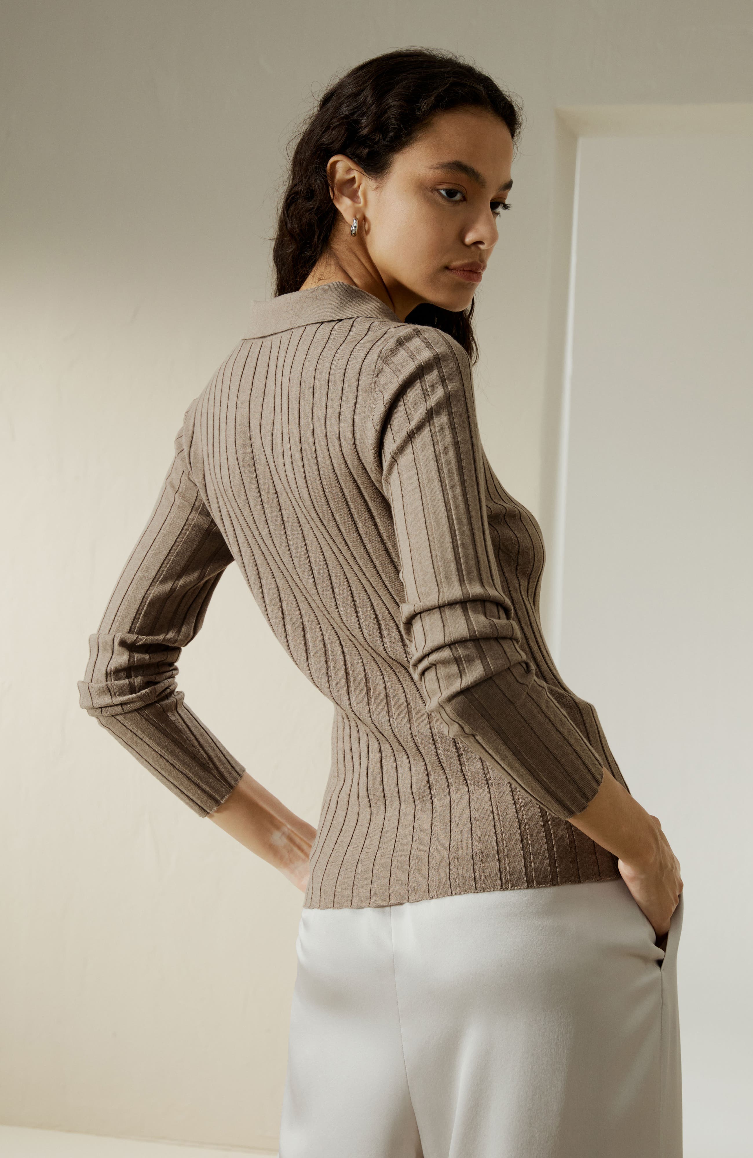 Ribbed Silk-Cashmere Blend Cardigan - image 2