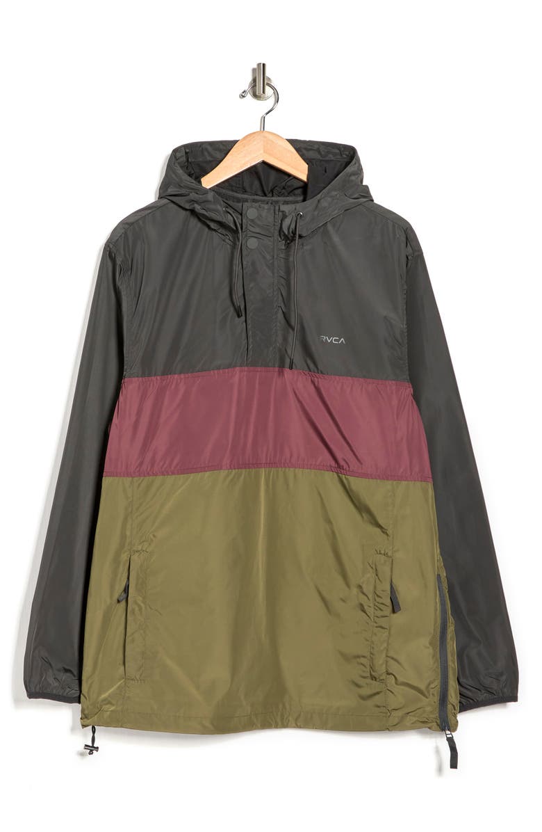 RVCA Krail Water Repellent Hooded Anorak, Main, color,