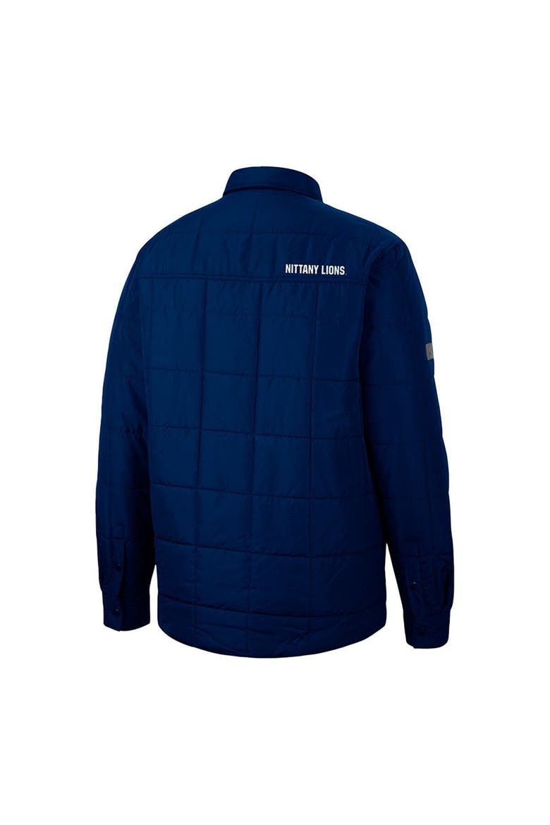 Men's Colosseum Navy Penn State Nittany Lions Detonate Quilted Full-Snap Jacket, Alternate, color, Navy