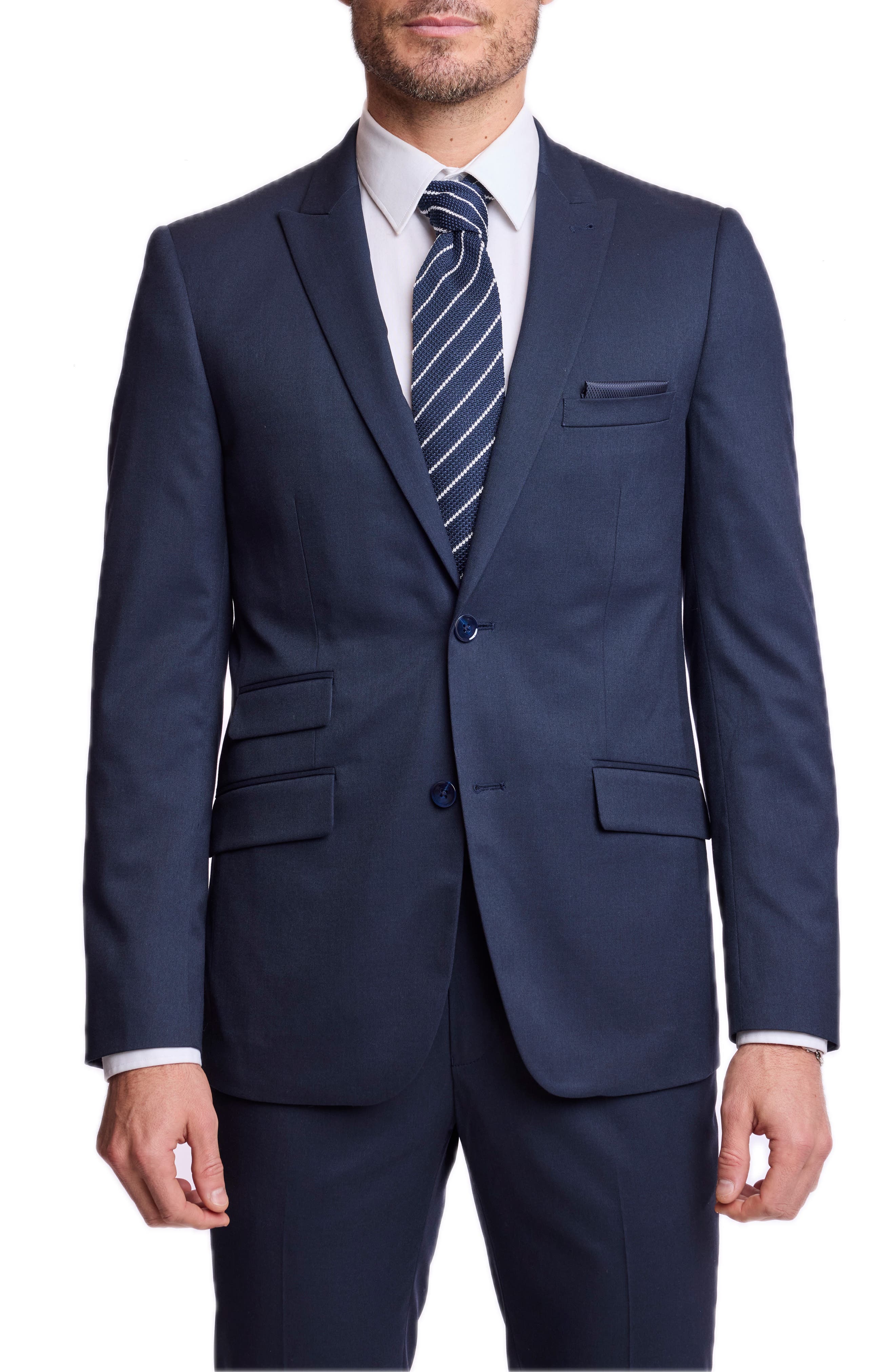 Ashton Slim Peak Lapel Suit Jacket