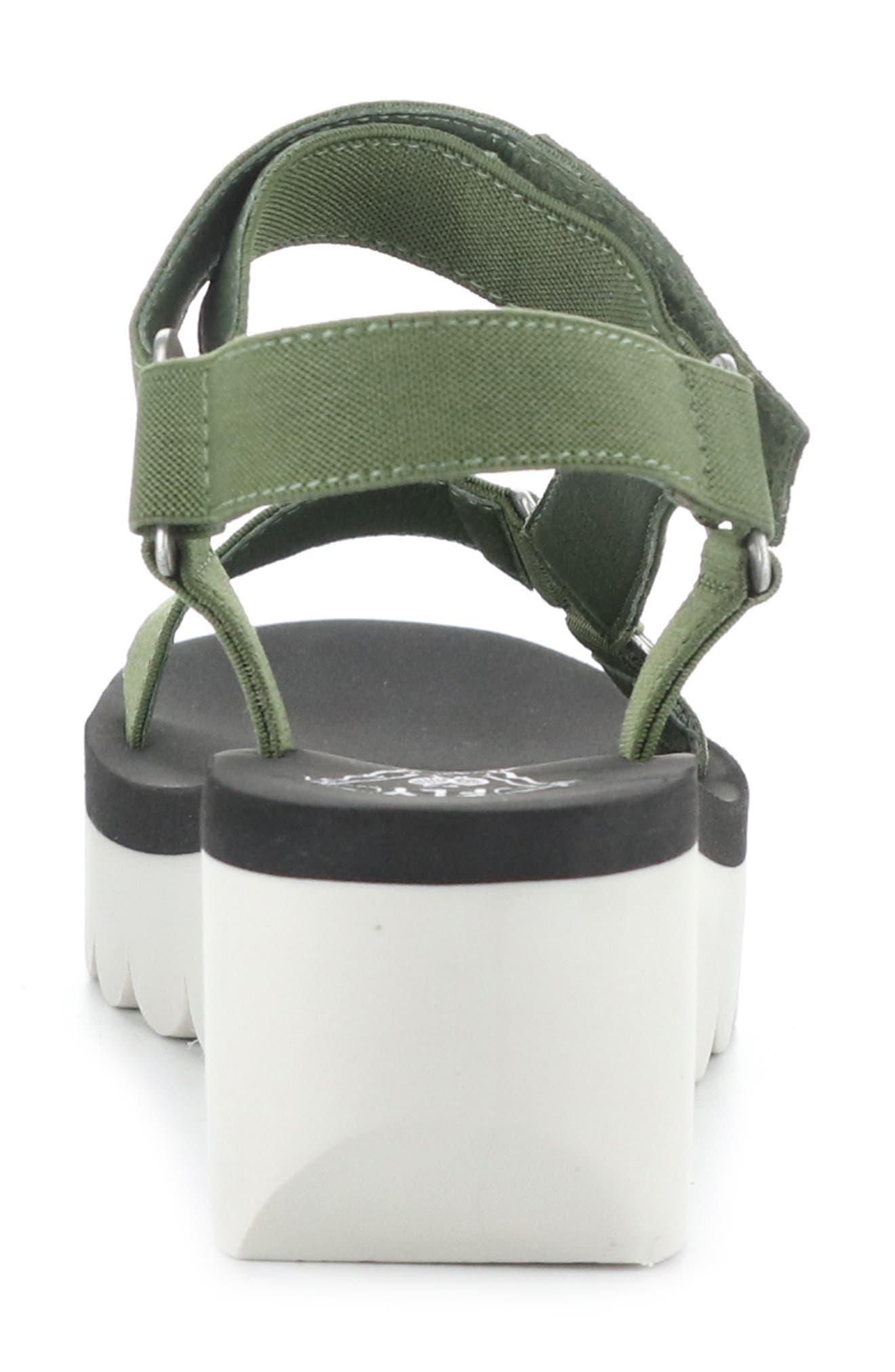 Yefa Wedge Sandal, Alternate, color, MILITARY/ BLACK