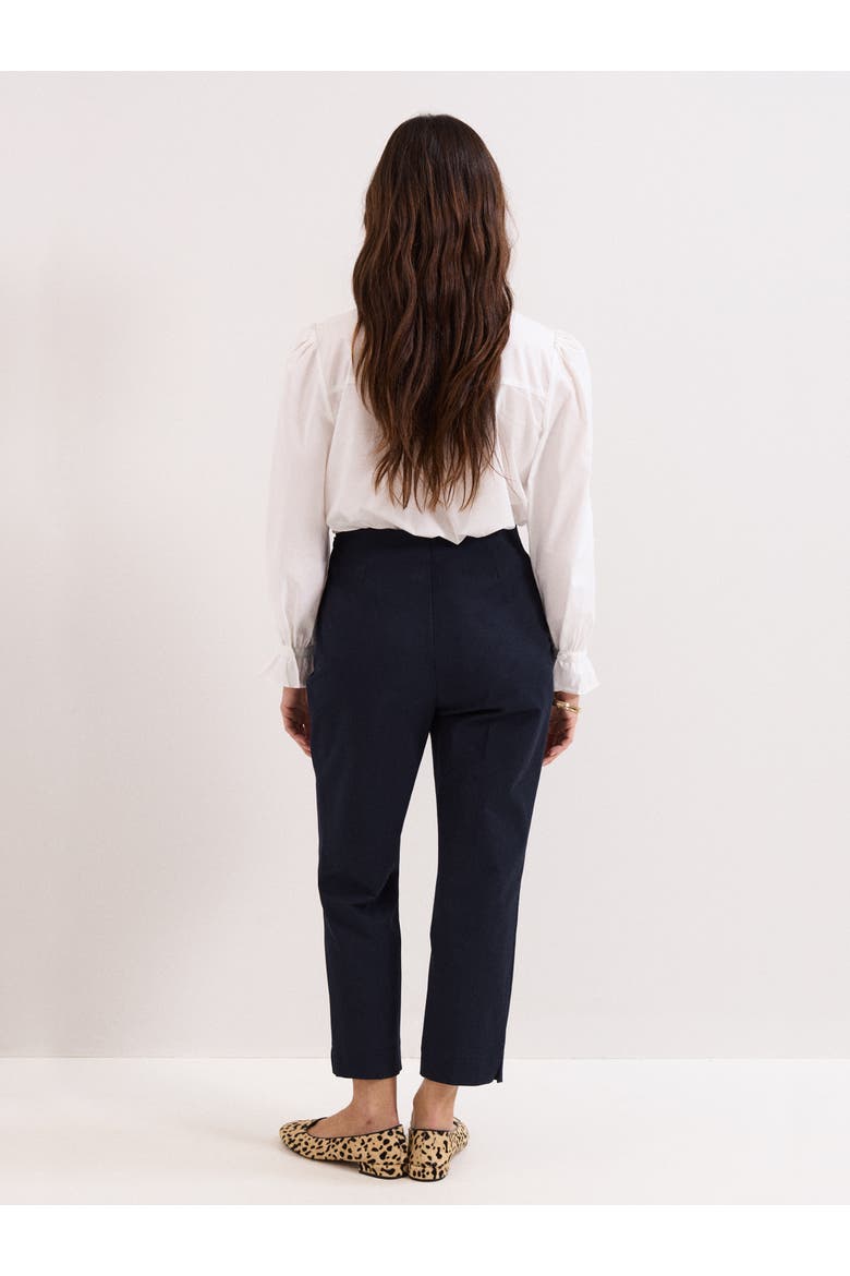 Miah High Rise Cropped Trousers, Alternate, color, Navy