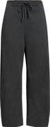 Treasure & Bond Pull-On Crop Barrel Leg Cotton Pants