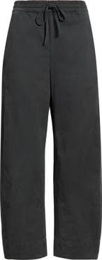 Treasure & Bond Pull-On Crop Barrel Leg Cotton Pants