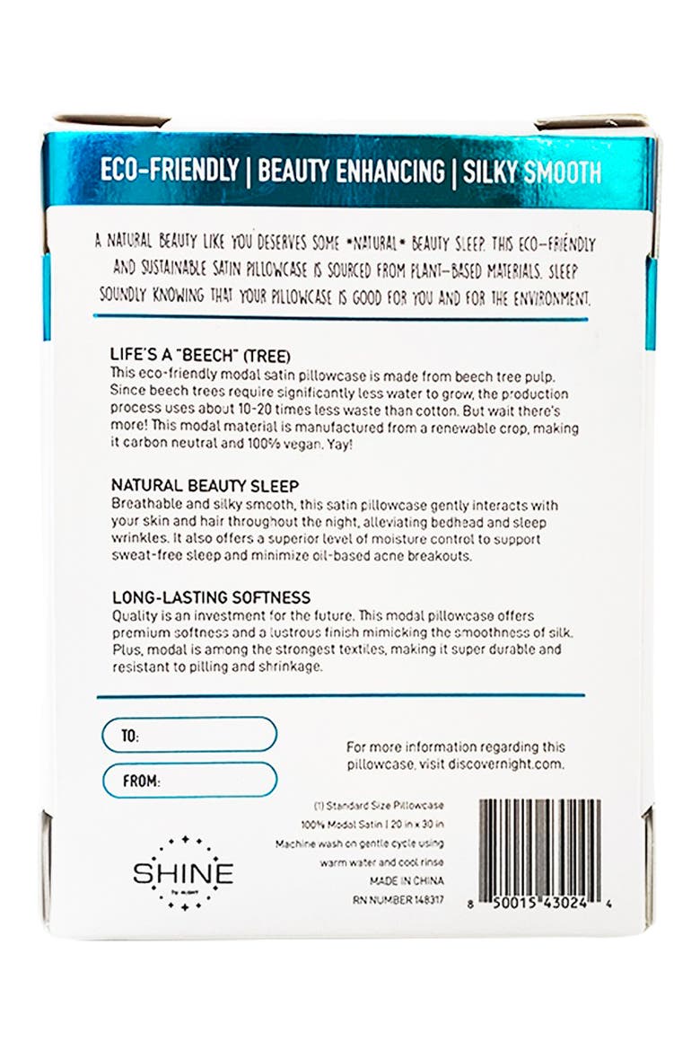 Eco Satin Pillowcase, Alternate, color, WHITE