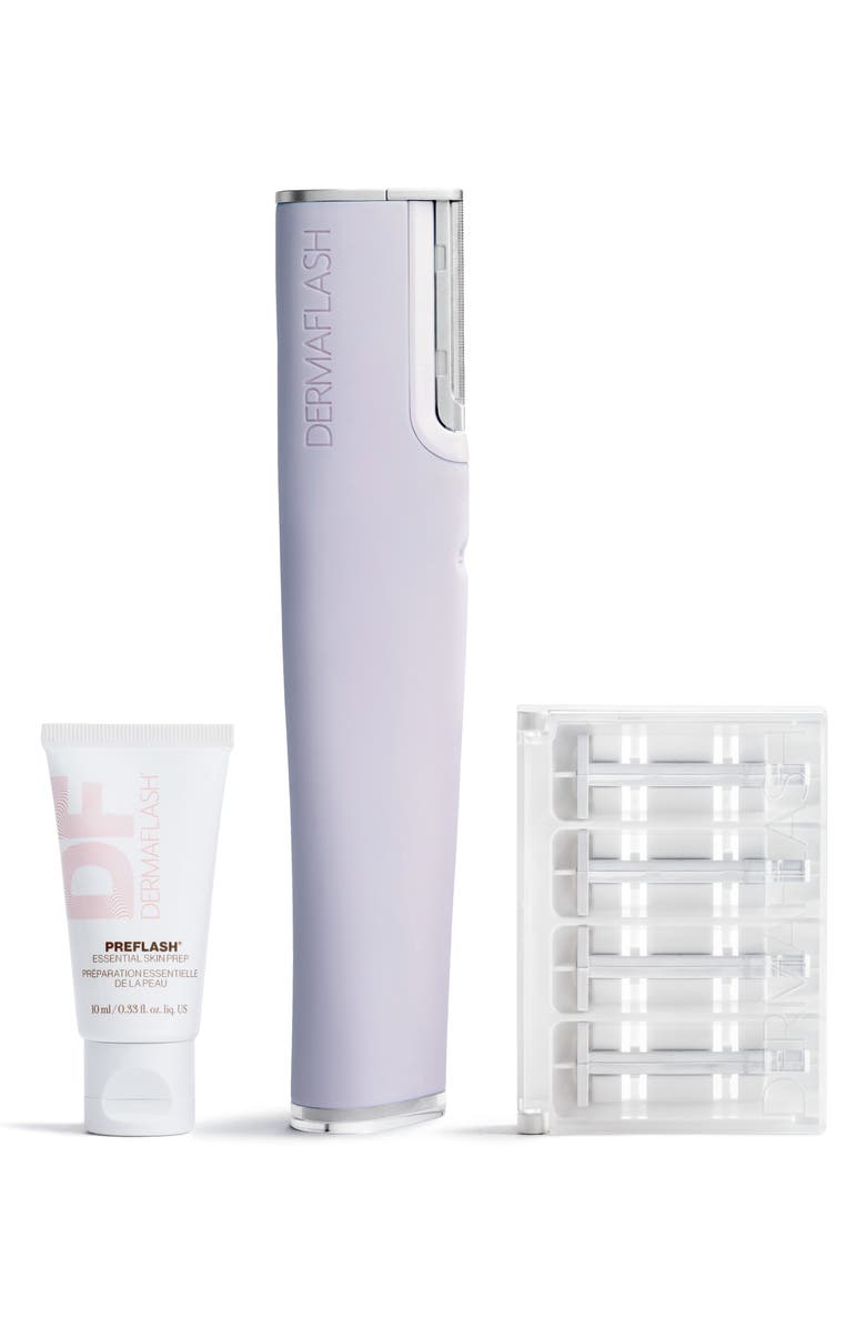 DERMAFLASH LUXE+ Advanced Sonic Dermaplaning & Peach Fuzz Removal Set, Main, color, Lilac