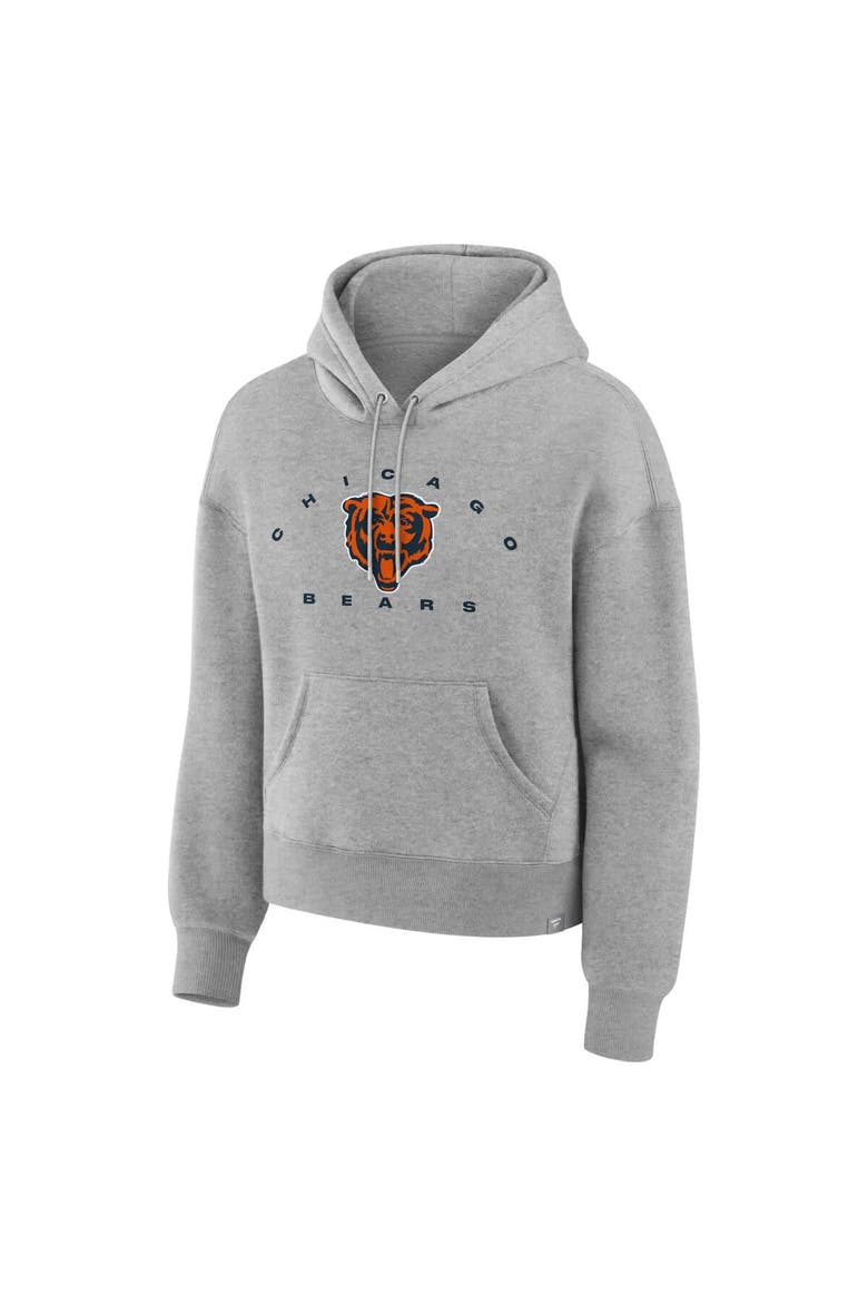 Women's Fanatics Heather Gray Chicago Bears Eligible Receiver Legacy Pullover Hoodie, Alternate, color, Heather Gray