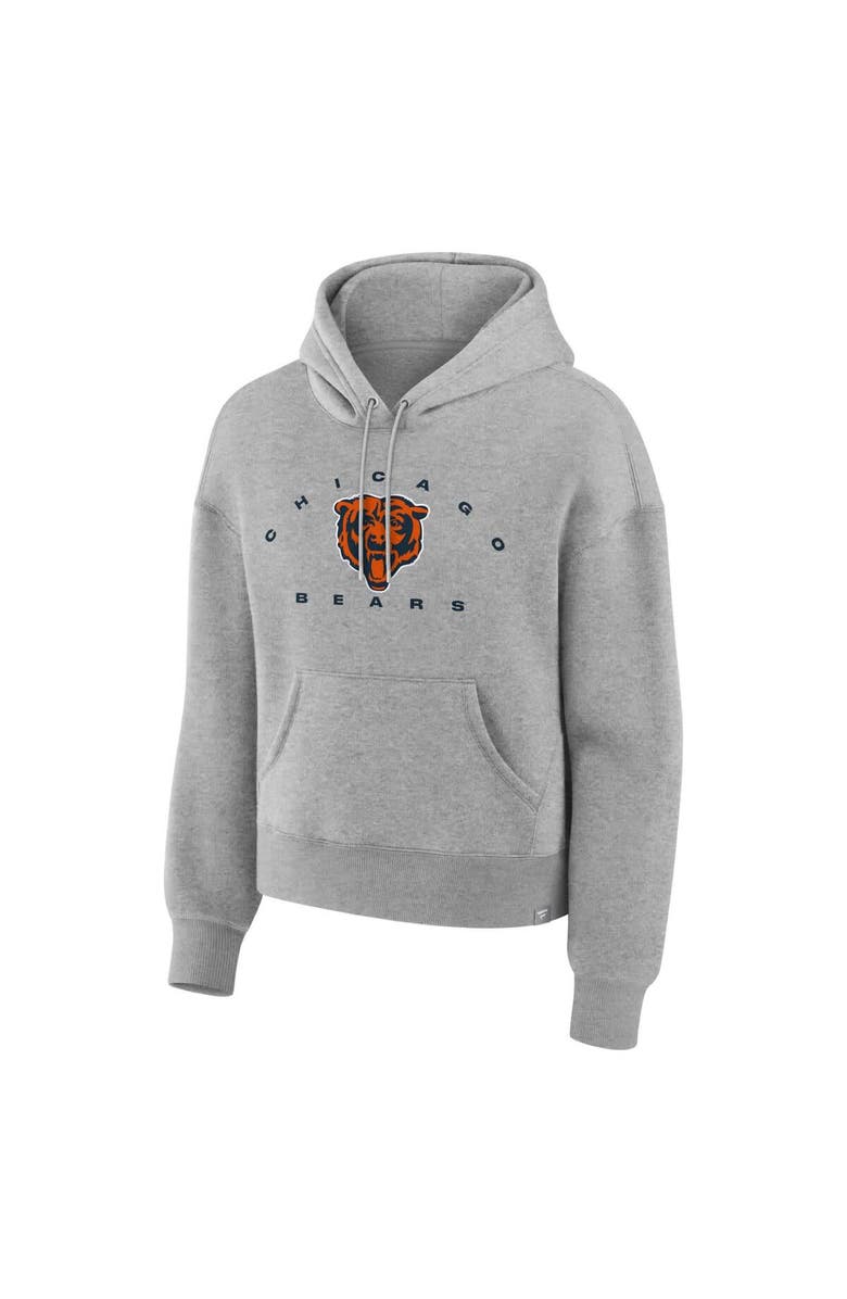 FANATICS Women's Fanatics Heather Gray Chicago Bears Eligible Receiver Legacy Pullover Hoodie, Alternate, color, Heather Gray