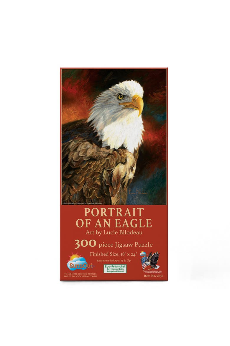 Portrait of an Eagle 300 piece Jigsaw Puzzle for Adults, Alternate, color, Multicolor