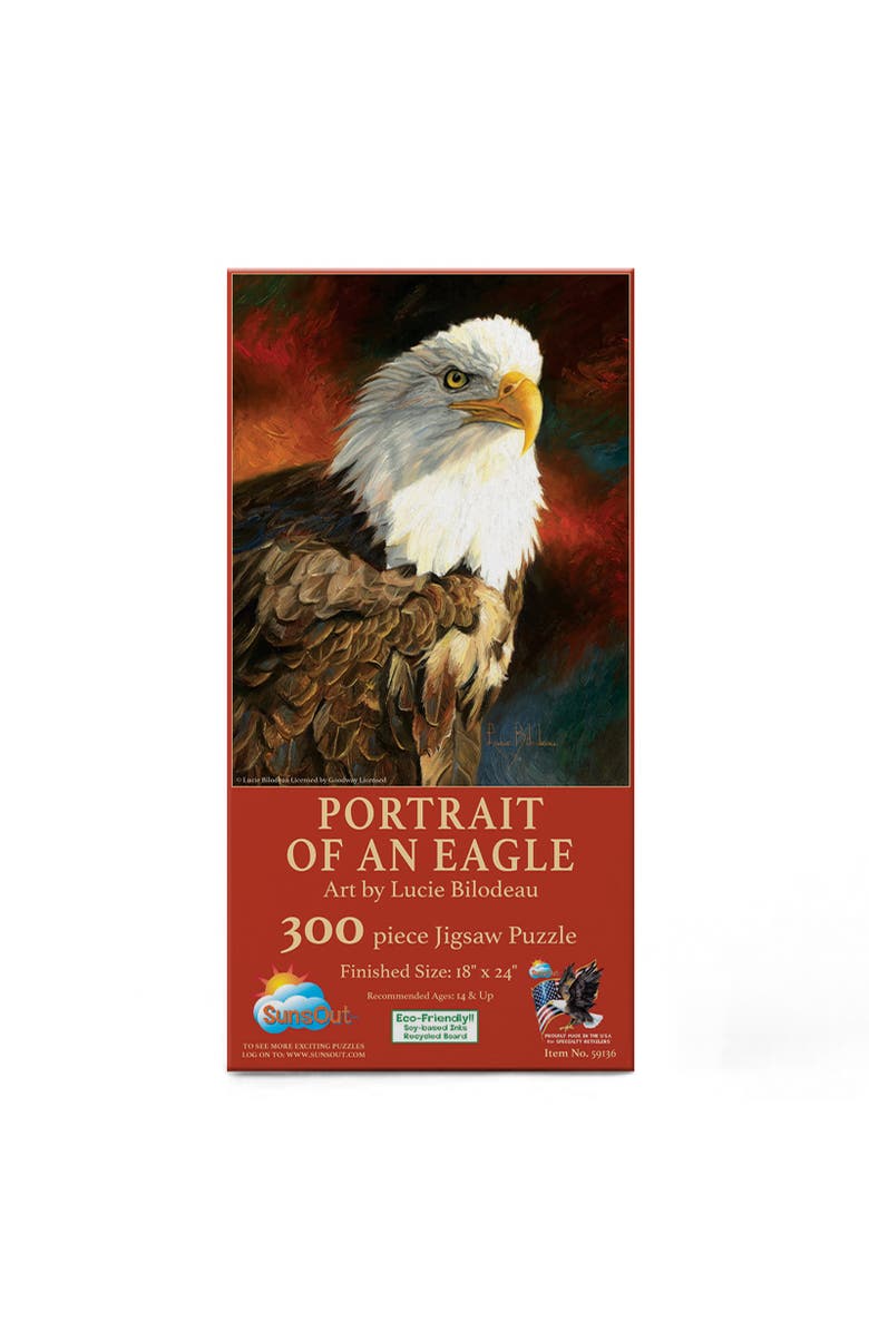 Sunsout Portrait of an Eagle 300 piece Jigsaw Puzzle for Adults, Alternate, color, Multicolor