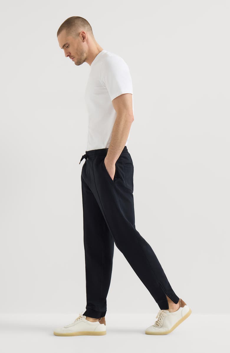 Brunello Cucinelli Trousers with crête, Alternate, color, Black