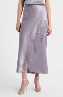 BOSS Lace Trim Midi Skirt