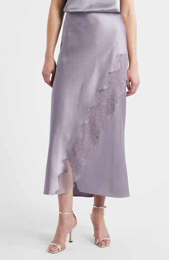 BOSS Lace Trim Midi Skirt