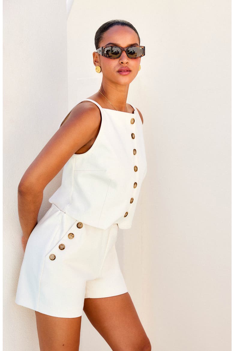 High Waist Sailor Shorts, Alternate, color, NATURAL