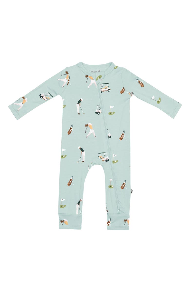 Kyte BABY Golf Zip-Up Romper, Main, color, Golf