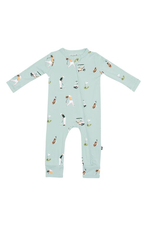 Kyte Baby Golf Zip-up Romper In Green