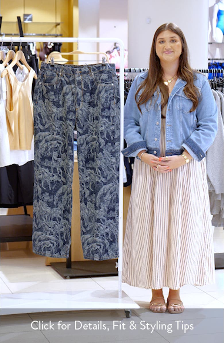 Blake Print Wide Leg Jeans, sales video thumbnail