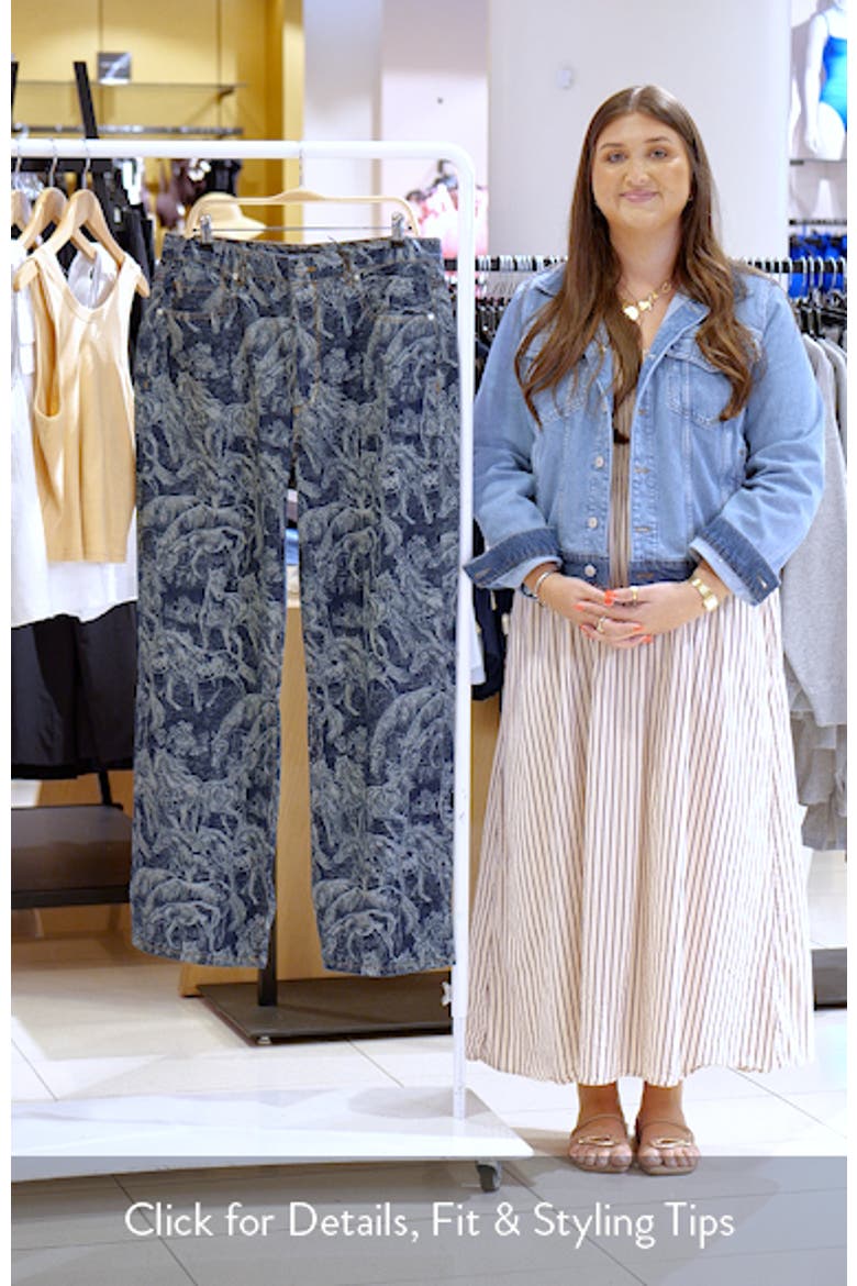 Blake Print Wide Leg Jeans video