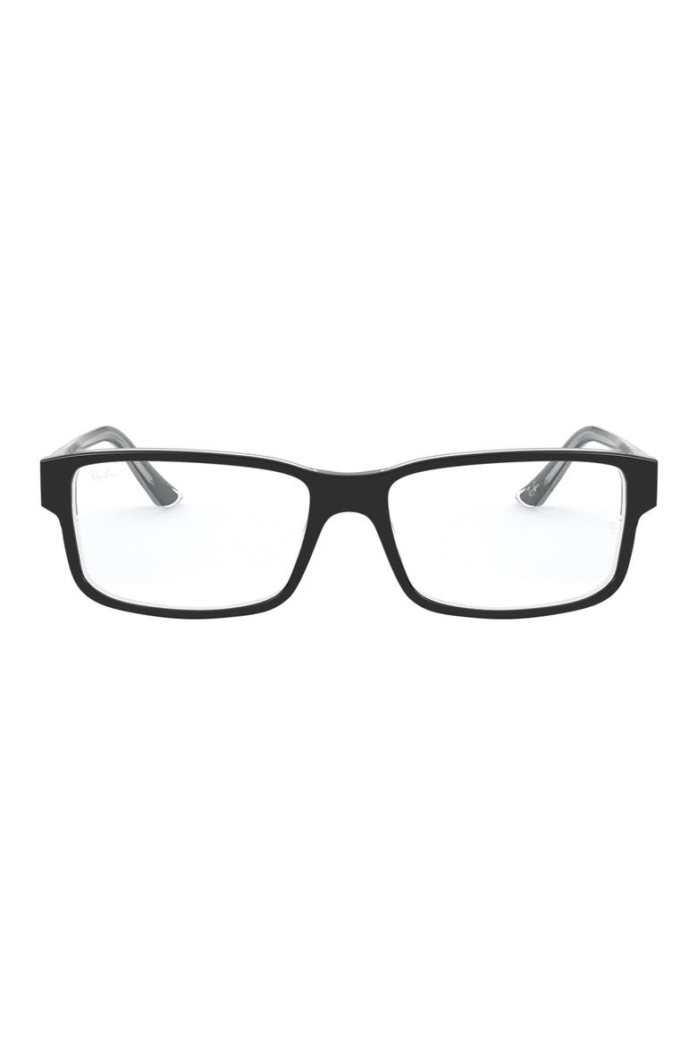 54mm Square optical glasses, Main, color, BLACK