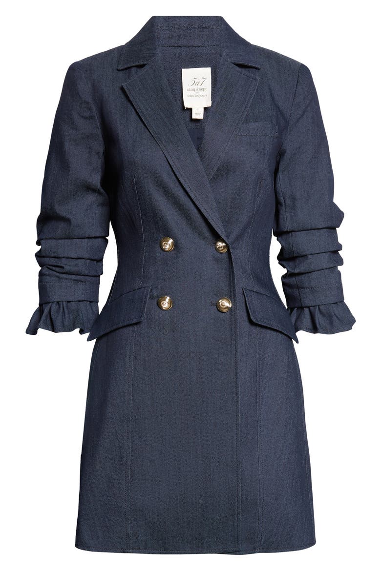 Bekah Blazer Minidress, Alternate, color, INDIGO