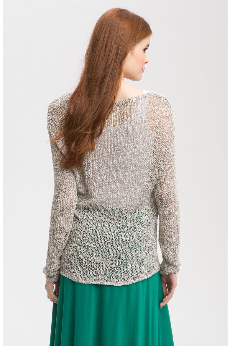 Open Stitch Sweater, Alternate, color, GREY CASTLEROCK TWIST