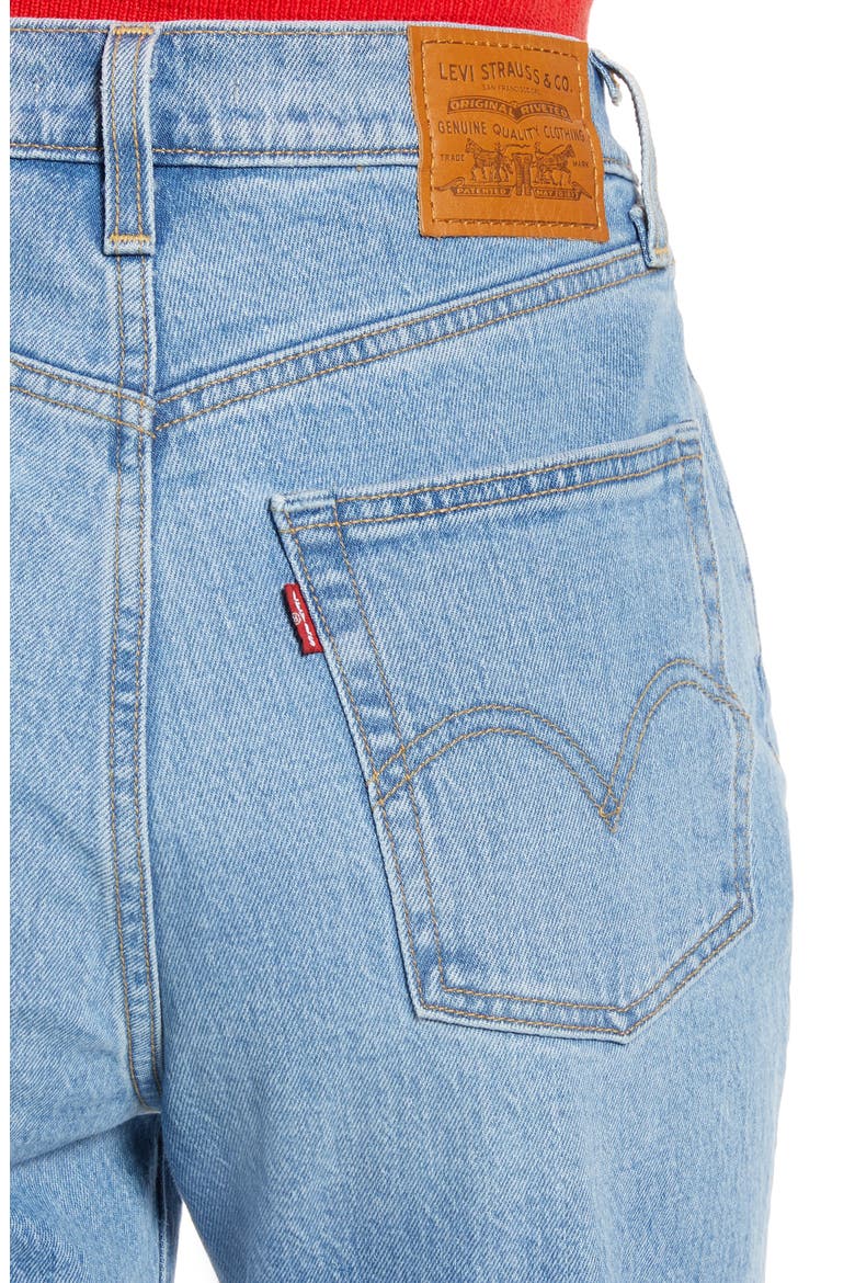 Levi's® Ribcage Super High Waist Ankle Straight Leg Jeans, Alternate, color, TANGO BLUE