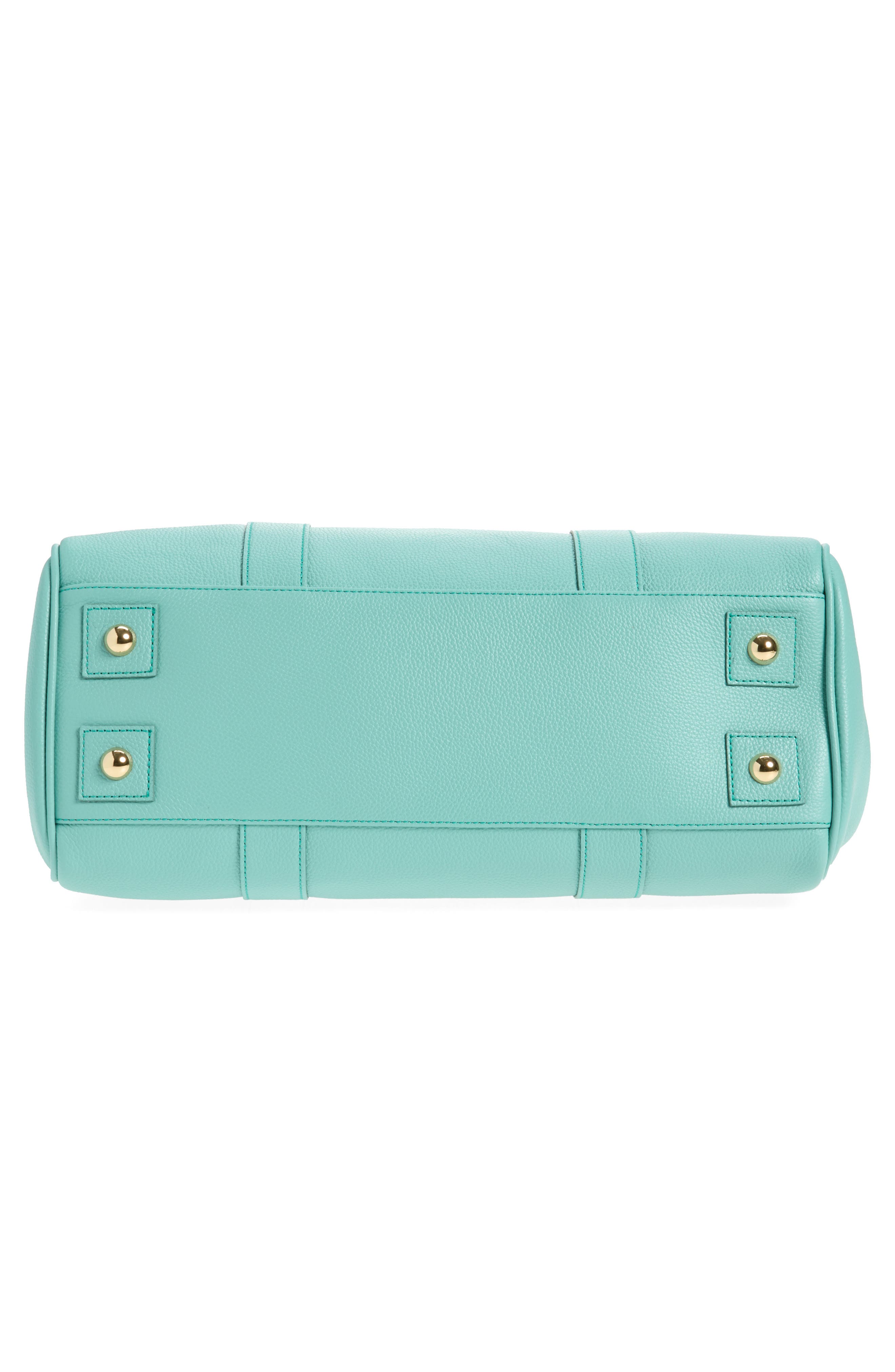 Bayswater Grained Leather Satchel, Alternate, color, MARINA BLUE