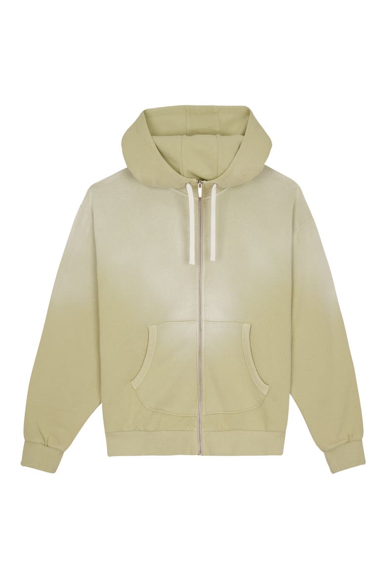 Padded Elbow Zip-Up Hoodie, Main, color, SAND