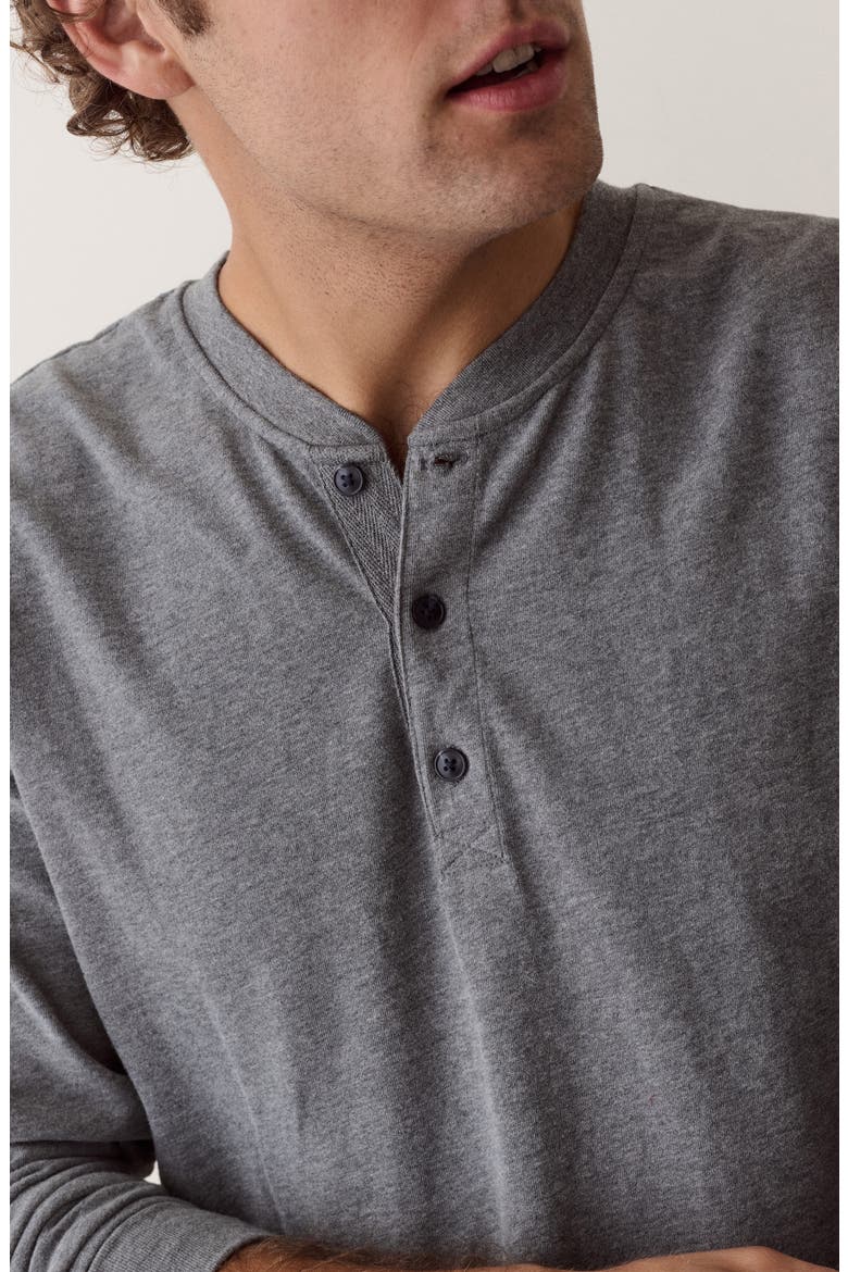 Luxe Jersey Henley, Alternate, color, HEATHER GREY