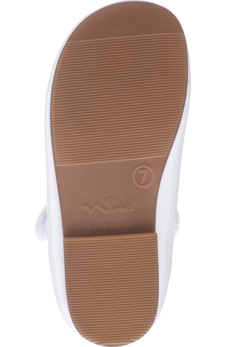 Nina Kids' Emee Mary Jane Flat, Alternate, color, White Patent Glitter