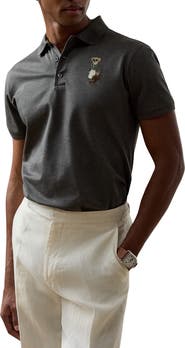 Ralph Lauren Purple Label Polo Bear Patch Cotton Piqué Knit Polo