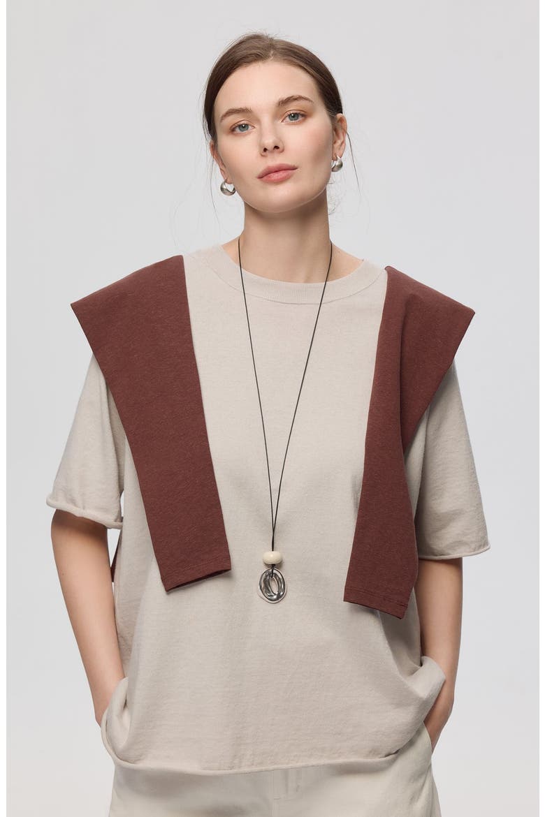 Hemp Essentials Sweater Knit Tee, Alternate, color, Grounded
