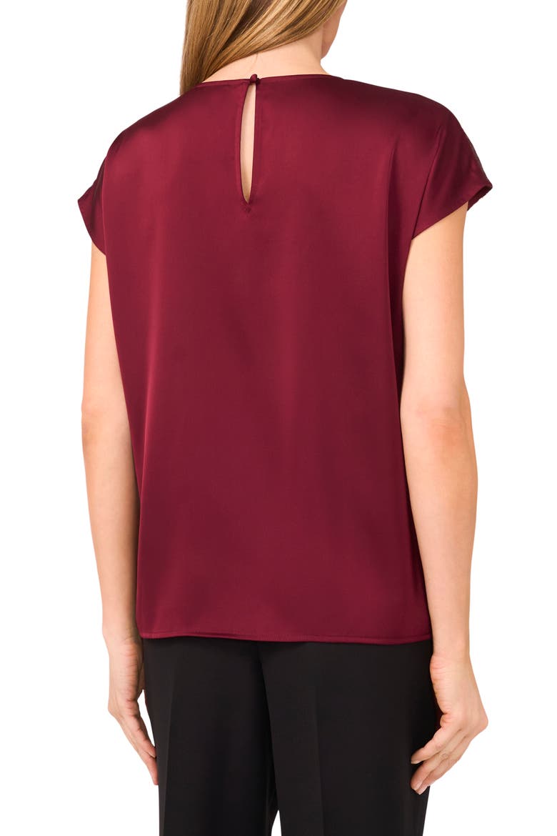 Sequin Cap Sleeve Top, Alternate, color, BURGUNDY