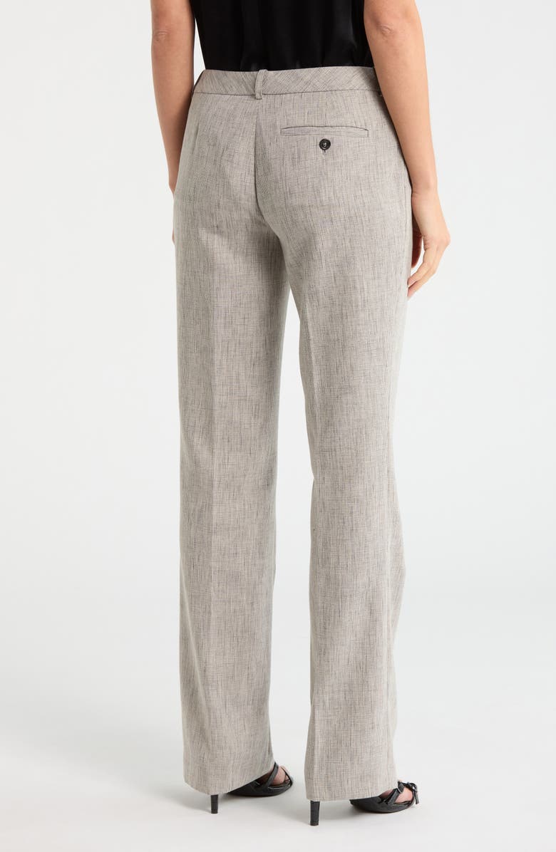 DKNY Flat Front Pants, Alternate, color, Black/ Coconut