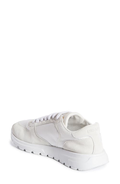 Prada Re-nylon And Suede Prax 2.0 Low-top Sneakers In Bianco