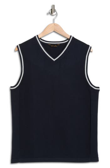 Rhone The Turn Golf V-neck Sweater Vest In Black