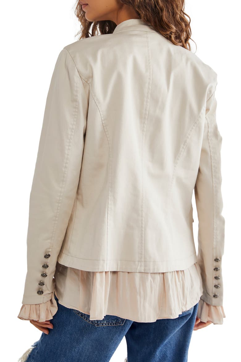 Ruffles Romance Jacket, Alternate, color, NATURAL