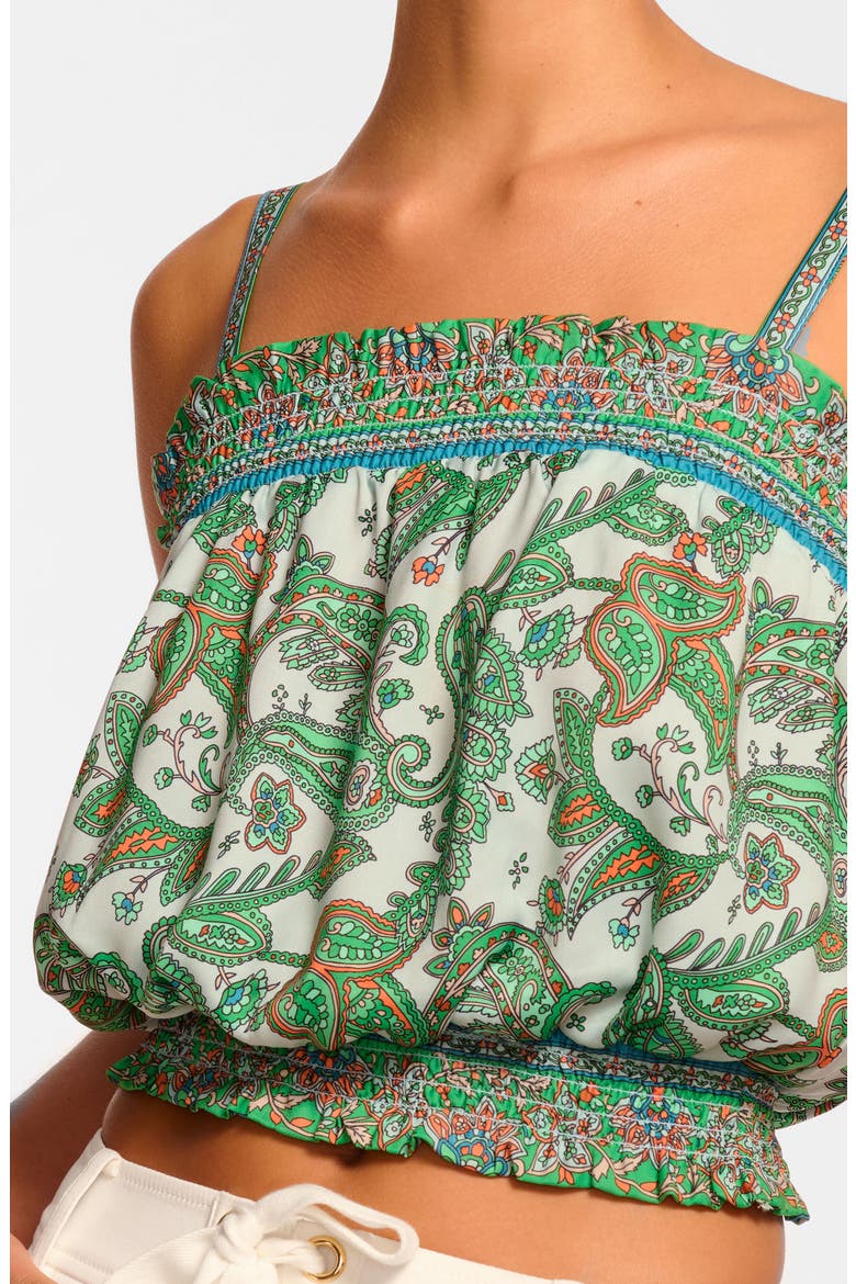 Miley Paisley Crop Camisole, Alternate, color, BRIGHT PALM PATCHWORK
