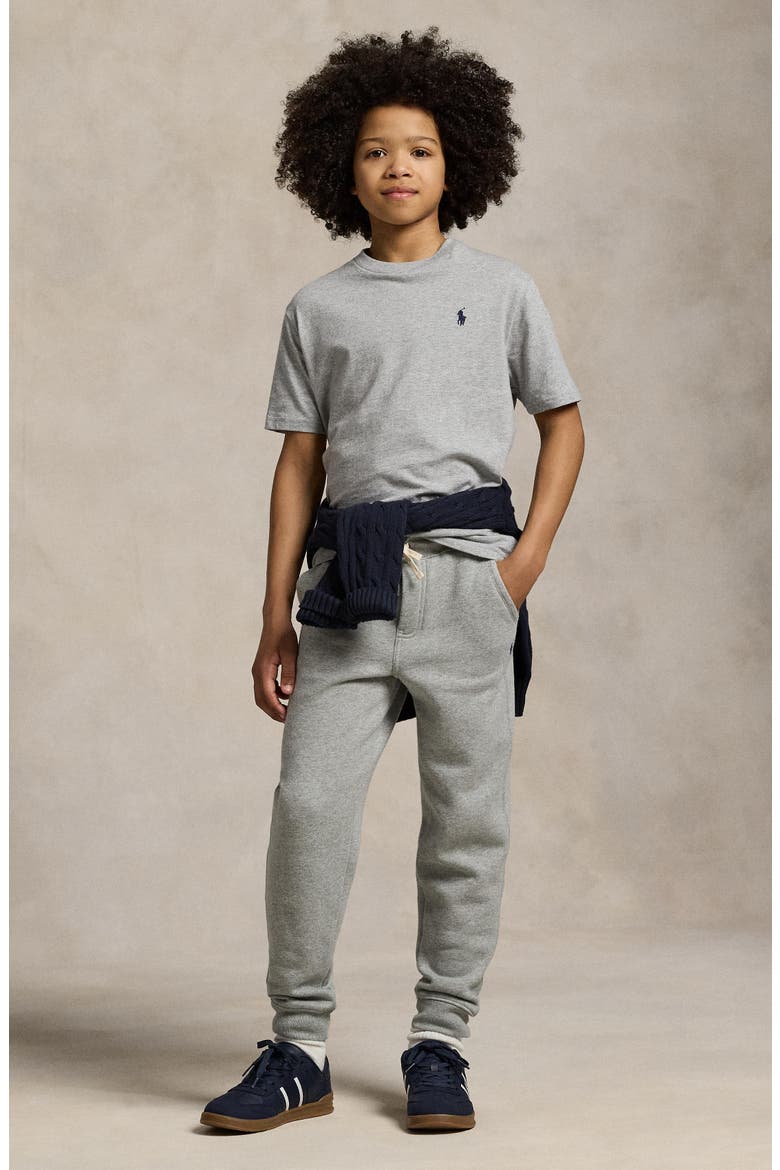 Kids' Fleece Joggers, Alternate, color, GREY HTR