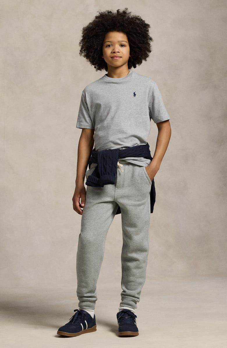 Polo Ralph Lauren Kids' Fleece Joggers, Alternate, color, Grey Htr