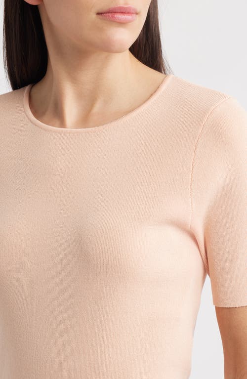 Tahari Asl Short Sleeve Sweater In Parfait