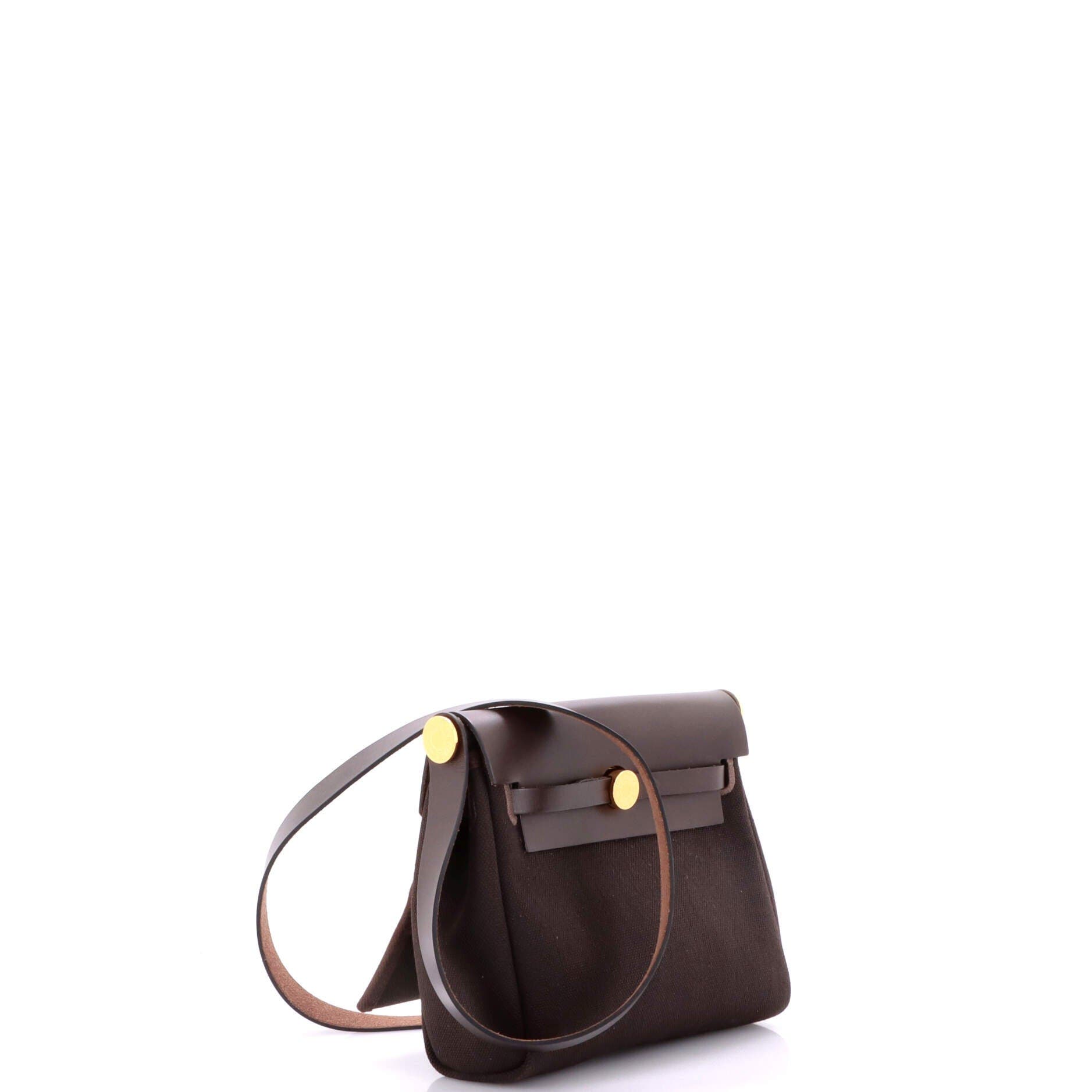 Pre-Owned Hermes Herbag Zip Toile and Leather 20, Alternate, color, Ebene