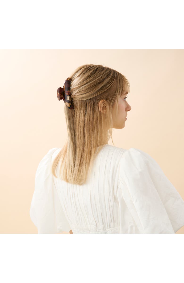 Alexandre de Paris Effet Speciaux Large Acetate Hair Clip, Alternate, color, Dark Brown