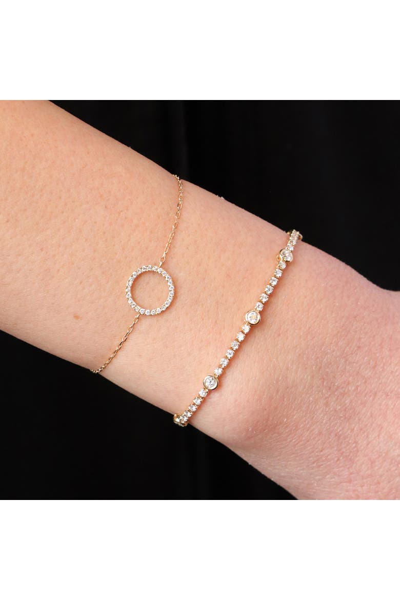 Diamond Circle Bracelet, Alternate, color, Yellow Gold